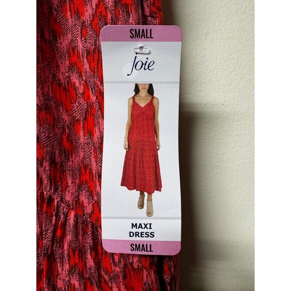 NWT - JOIE Abstract Print Maxi Dress, Tea Rose, Fully Lined, Sz S - Picture 2 of 10